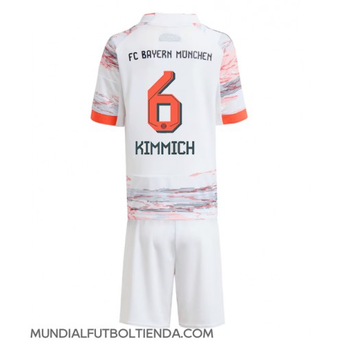 Camiseta Bayern Munich Joshua Kimmich #6 Segunda Equipación Replica 2025-26 para niños mangas cortas (+ Pantalones cortos)